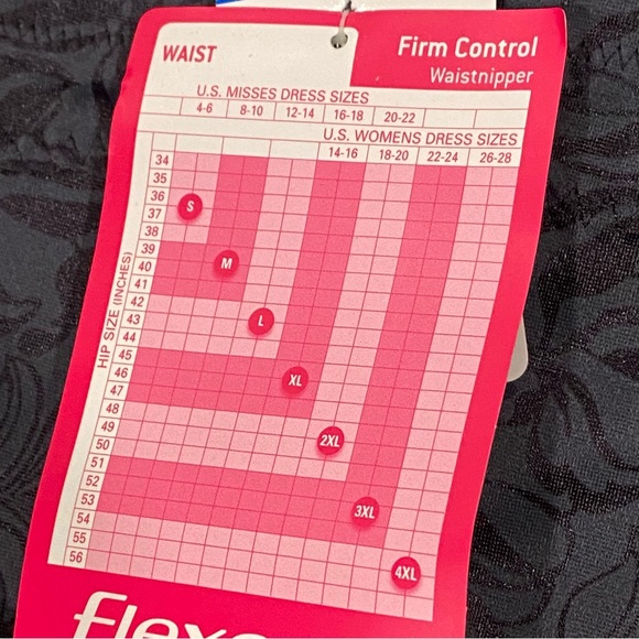 Flexees Maidenform Shapewear Firm Control Waist Nipper Size XL Black Floral NWT - Picture 6 of 11